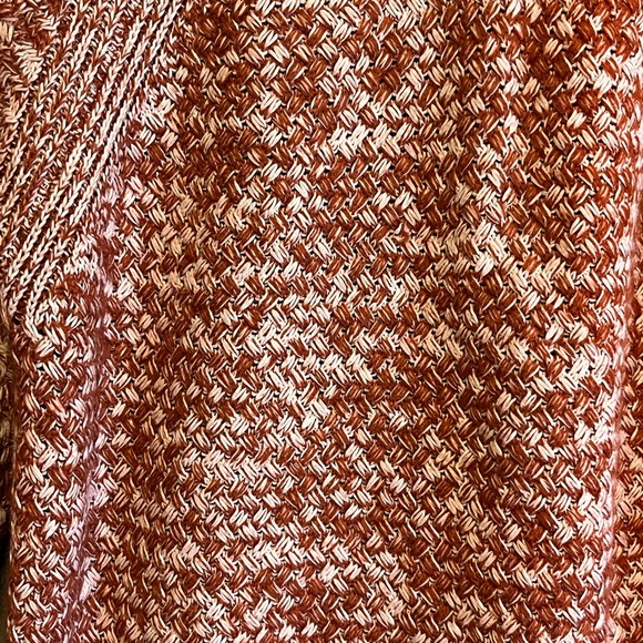 UNIVERSAL THREAD Sweater Brick Red/Cream Basket Weave pattern Medium weight XL - Picture 7 of 7